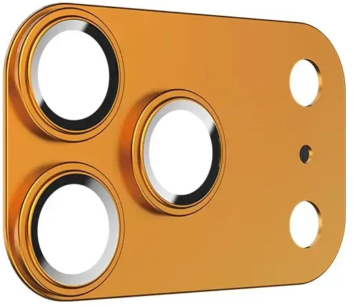 Benks Apsauginis stiklas Warrior Metal Integrated Lens Protector (C069) skirtas Apple iPhone 17 Pro (lens 3 vnt) oranžinės spalvos