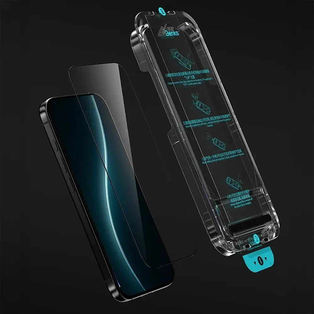 Benks Tempered glass Glass Warrior Sapphire Coating (C.M.MZ.AP.BK.D073) skirtas iPhone 18 Pro Max/17 Pro Max juodos spalvos