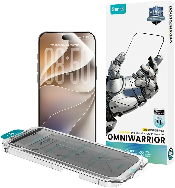 Benks Apsauginis stiklas Omni Warrior Anti-Drop Privacy iPhone 18 Pro Max