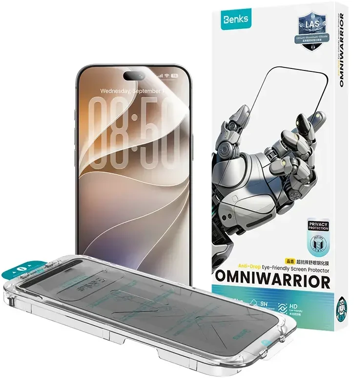 Benks Apsauginis stiklas Omni Warrior Anti-Drop Privacy iPhone 18 Pro