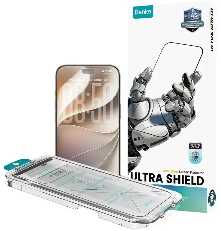 Benks grūdintas stiklas Ultra Shield HD (C.M.ML.AP.BK.L073) skirtas iPhone 18 Pro Max/17 Pro Max juodos spalvos