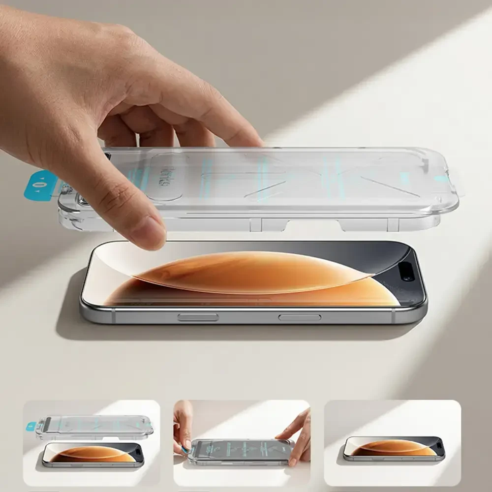 Benks grūdintas stiklas OmniWarrior Anti-Drop Eye-Friendly (C.M.MD.AP.BK.0070) skirtas iPhone 18 Pro Max/17 Pro Max (HD/OL)