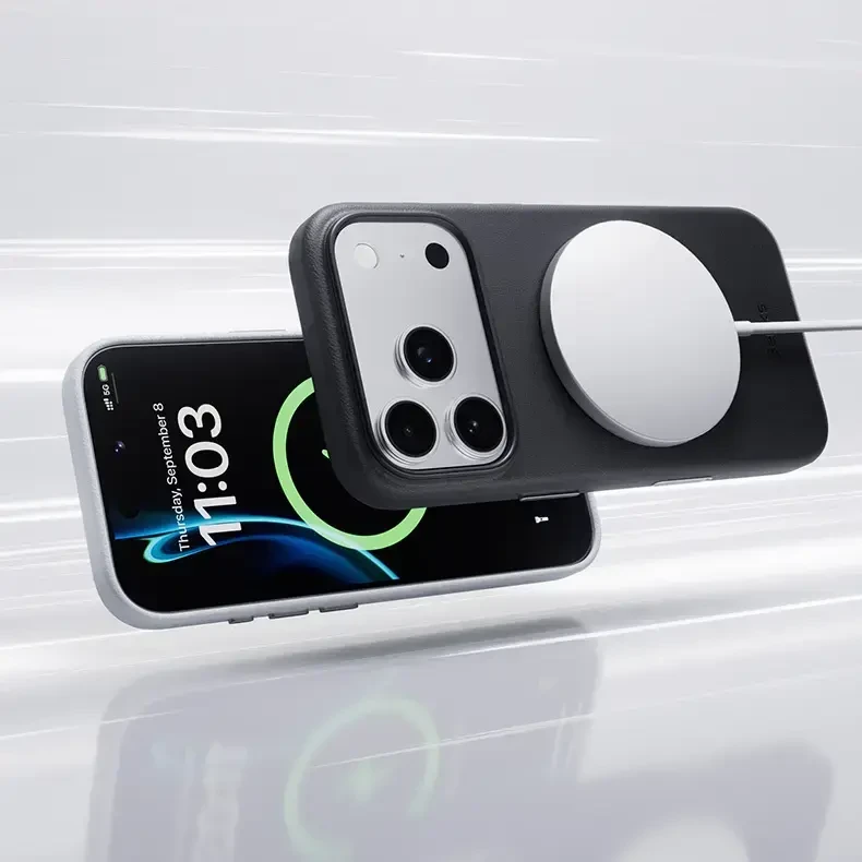 Benks Magnetic Vita Pro Silicone dėklas (A070) skirtas Apple iPhone 17 Pro Max mėlynos spalvos (Camera Control Button)