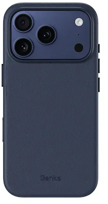 Benks Magnetic Vita Pro Silicone dėklas (A070) skirtas Apple iPhone 17 Pro Max mėlynos spalvos (Camera Control Button)