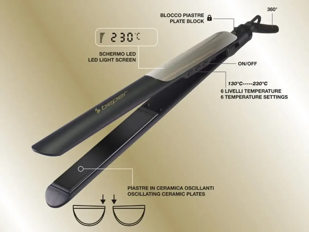 Beper Ceramic Pro Style Plaukų tiesintuvas P301PIS200