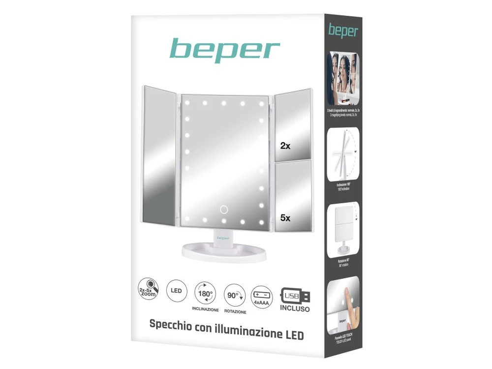 Beper Kosmetinis veidrodis su LED apšvietimu P302VIS050