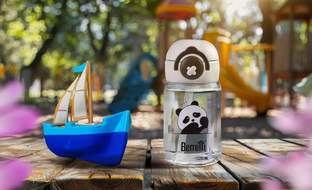 Berretti ion8 Buteliukas DZIECIĘCA PANDA NA WODĘ 360ML BR-0237 RÓŻOWA