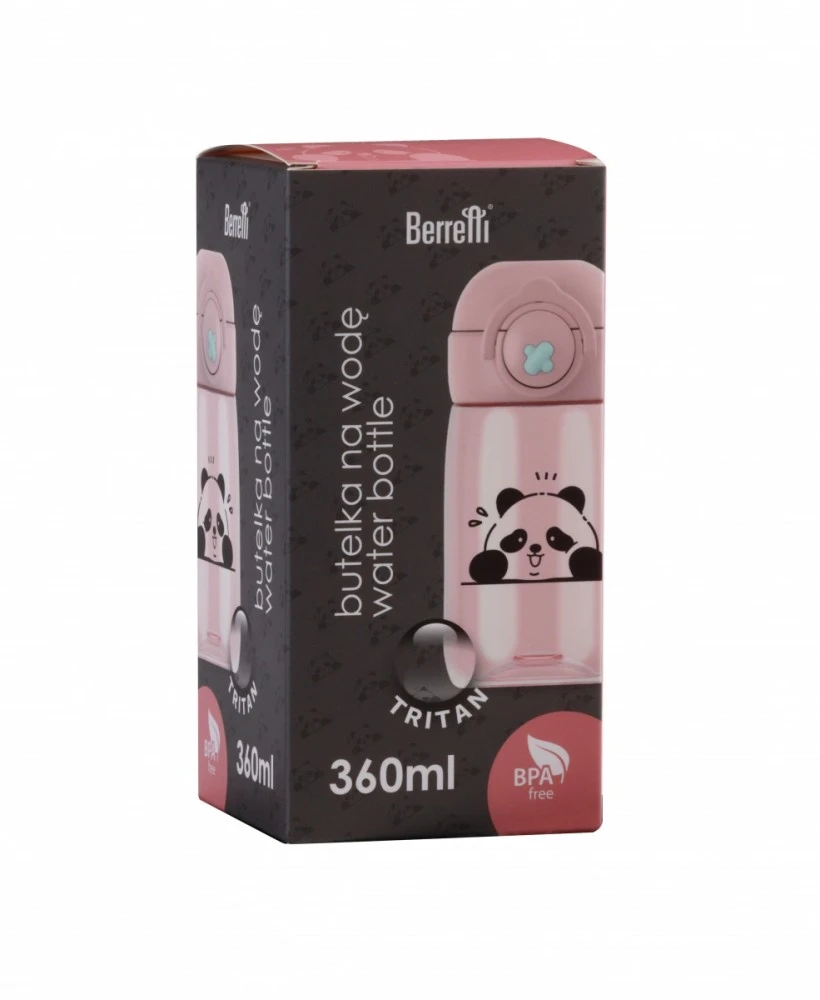 Berretti ion8 Buteliukas DZIECIĘCA PANDA NA WODĘ 360ML BR-0237 RÓŻOWA