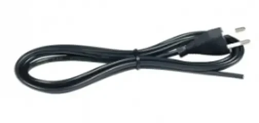 Besk Maitinimo laidas su kištuku 2x0.75mm² 2m Juodas
