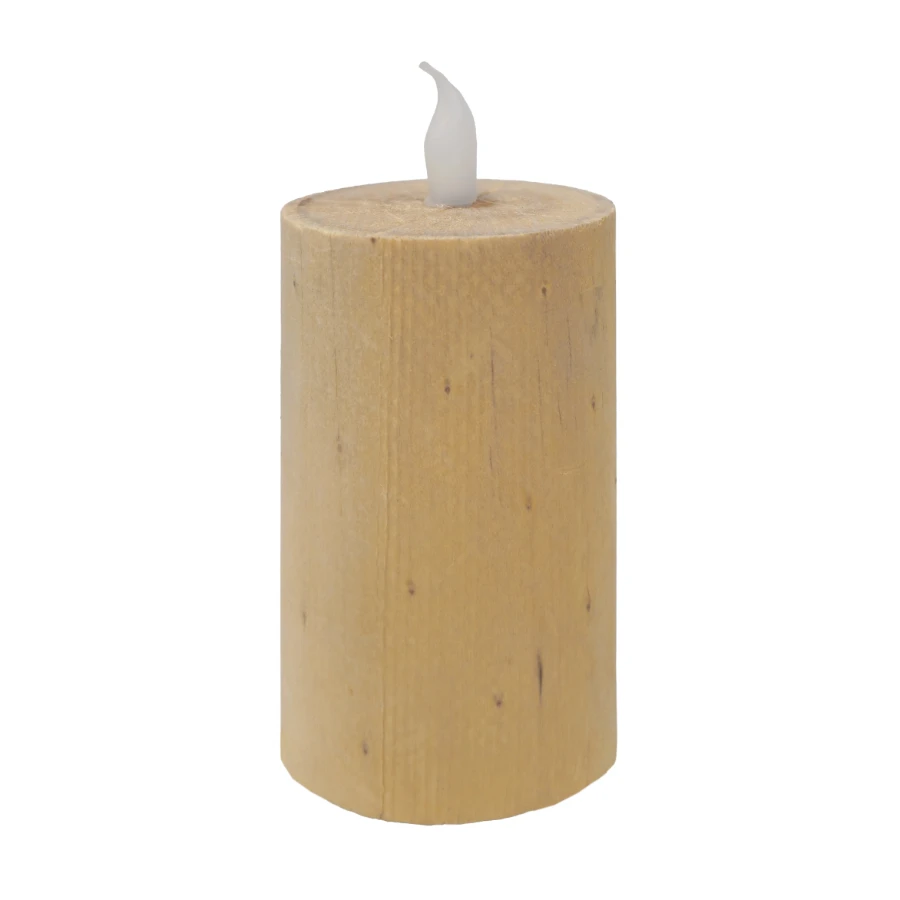 Besk Dekors Svece LED 6x10cm, koka efektu