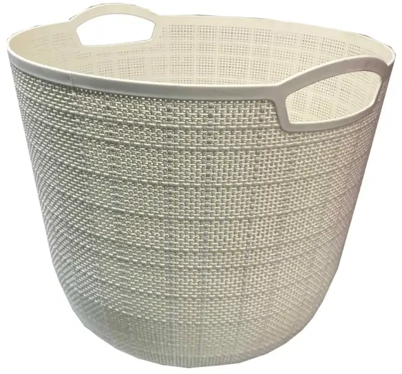 Besk Laikymo dėžutė Plastikinė Apvali Balta 33x26cm