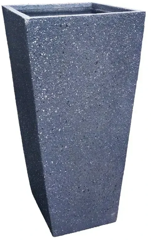 Besk Puķu pods stiklšķiedras 35x35x70cm, tumši pelēks