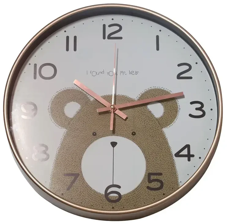 Besk Vaikiškas sieninis laikrodis 30cm, meškiukas