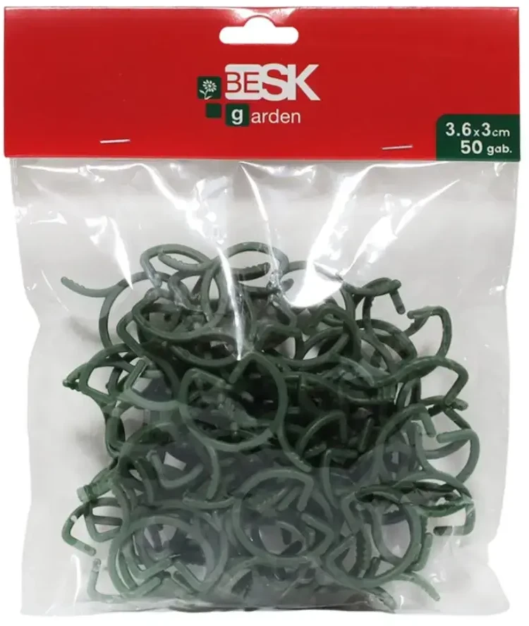 Besk Stiprinājumi augiem 36x30mm 50gb, zaļi