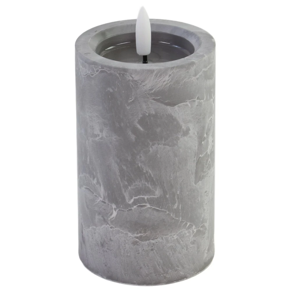 Besk Svece LED 7.5x15cm, akmens efektu