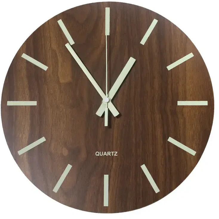 Besk Šviečiantis sieninis laikrodis, 30 cm, MDF