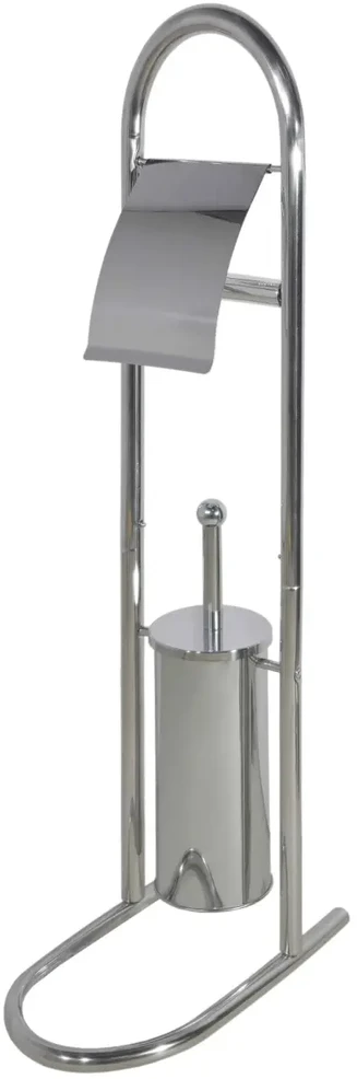 Besk WC komplektas su šepečiu ir tualetinio popieriaus laikikliu, chromuotas