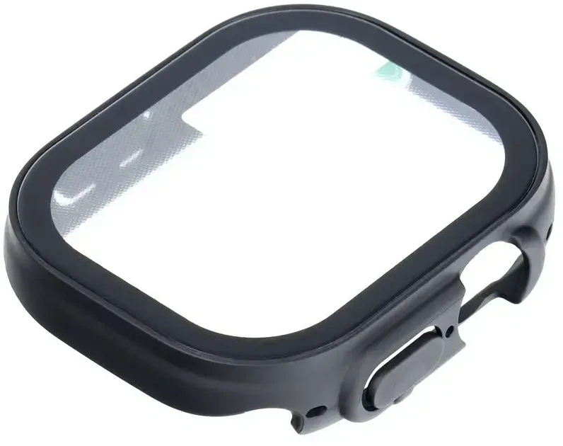 „Bestsuit“ dėklas su hibridiniu stiklu, skirtas „Apple Watch Ultra/Ultra 2“, 49 mm - juodas