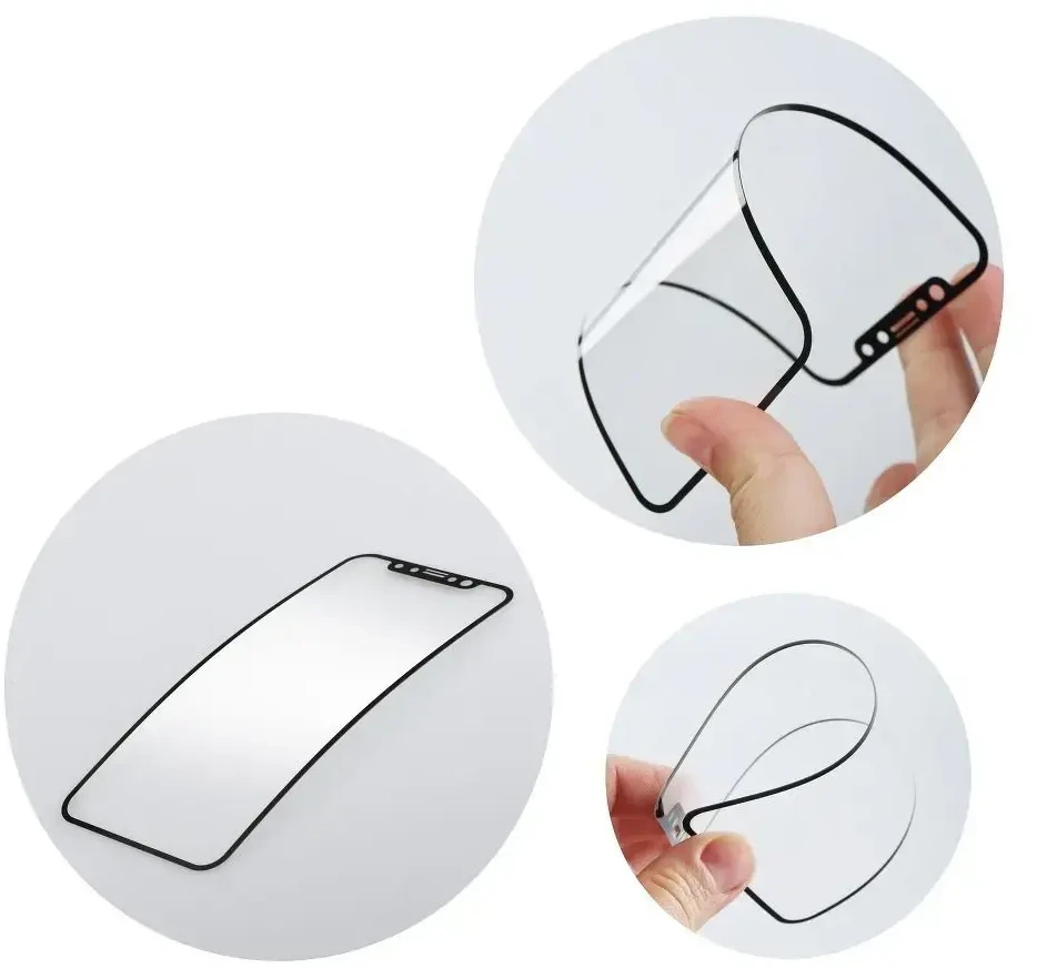 Bestsuit Flexible Hybrid Glass 5D skirtas Samsung Galaxy S10+ juodas (Hot Bending) – veikiantis pirštų atspaudų skaitytuvas