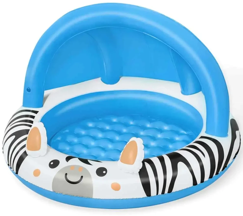 Bestway Bestway 52559 Pripučiamas baseinas su stogu ir pumpuojamu dugnu Zebra 97cm x 66cm