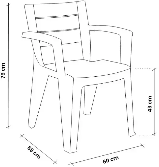 Bica Garden chair Emma juodas