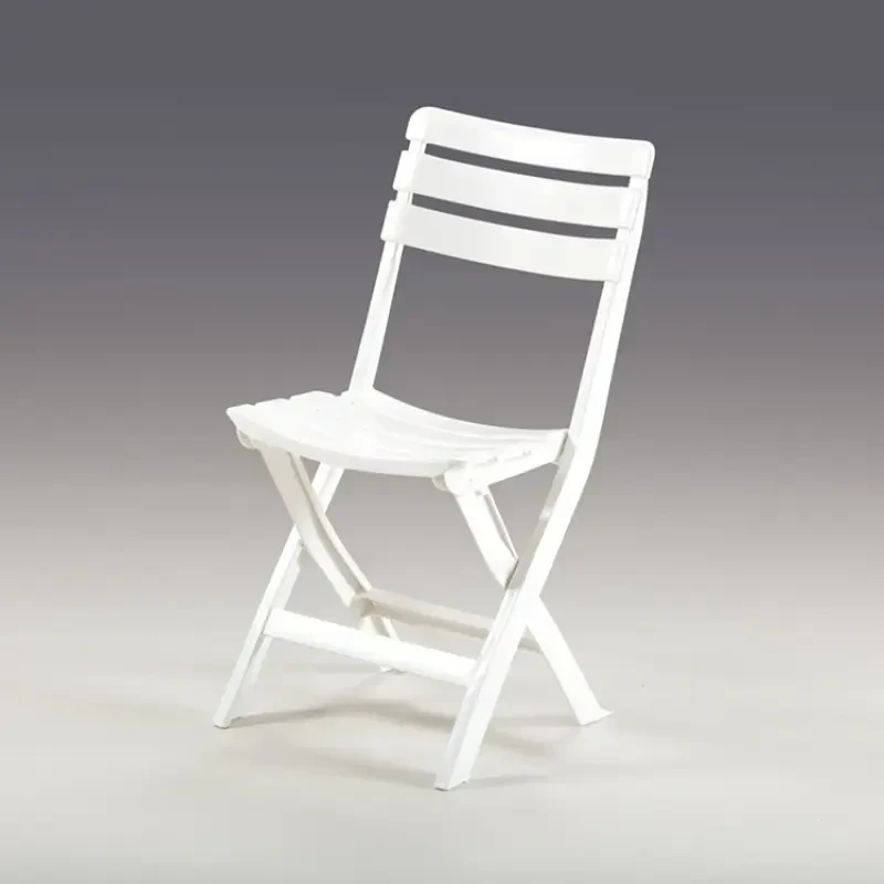 Bica Chaise Refermable Pinta En Polypropyle'ne Blanc 41x40x80 Cm Pour Usage Exte'rieur