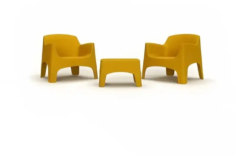 Lauko baldų komplektas Bica Sodo baldų komplektas Set Ibiza Terrace dark yellow