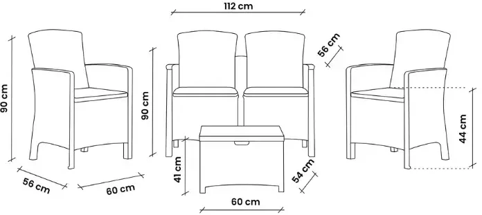 Bica Sodo baldų komplektas Set Lido 2 Storage beige