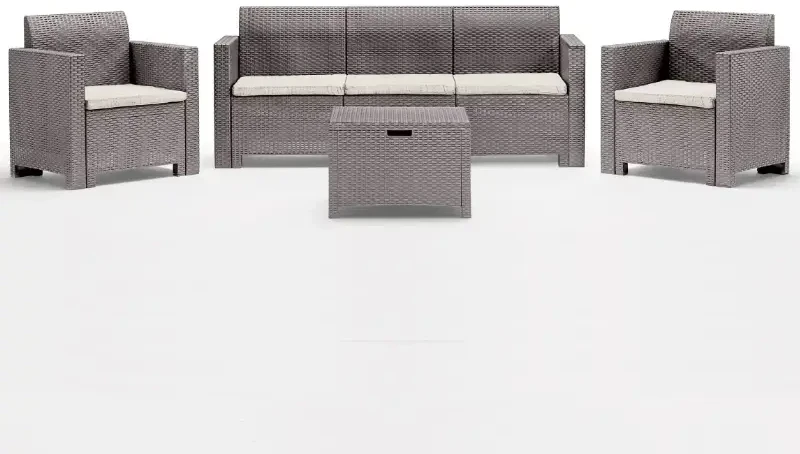 Lauko baldų komplektas Bica Sodo baldų komplektas Set Nebraska 3 beige