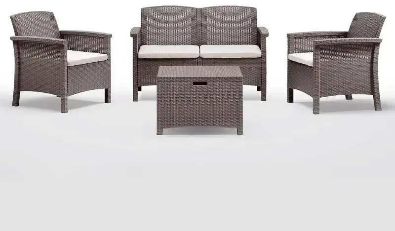 Lauko baldų komplektas Gardena Salon Resina Venezia 4pcs Marron