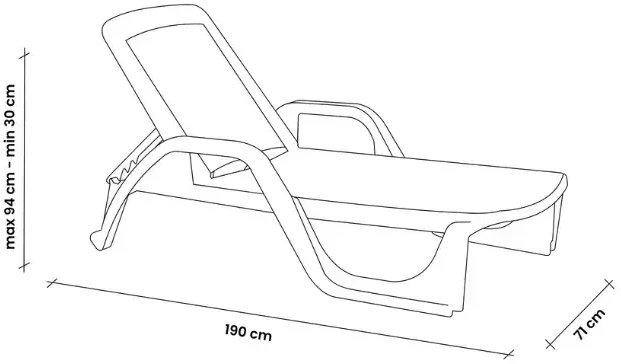 Bica Sun lounger Nilo ruda
