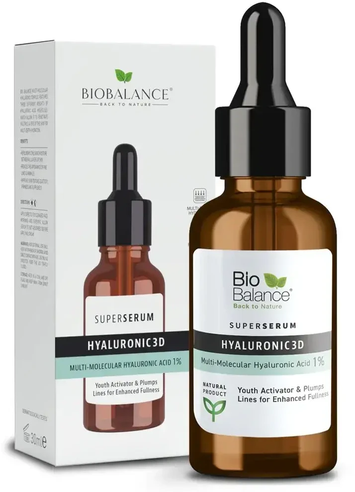 Bio Balance Hyaluronic 3D Hydrating & Plumping Day & Night Serum For Face, 30 ml