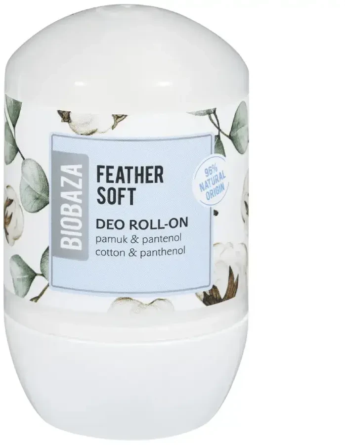 Biobaza Feather Soft Cotton Anti-Perspirant Dezodorantas Roll-On For Women, 50 ml