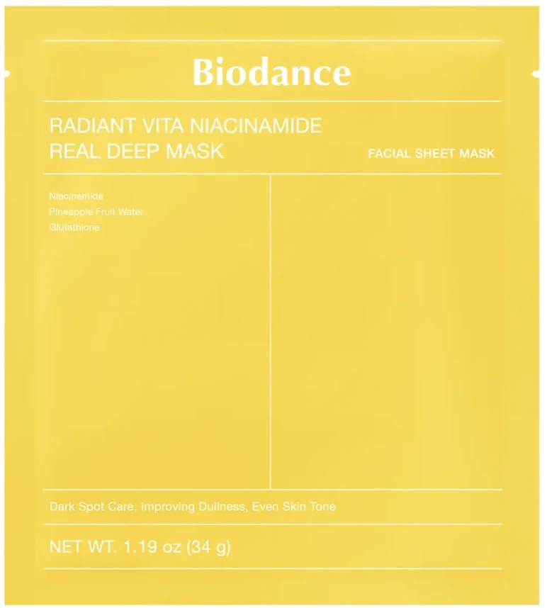 Biodance Radiant Vita Niacinamide Real Deep Mask 1 vnt veido kaukė