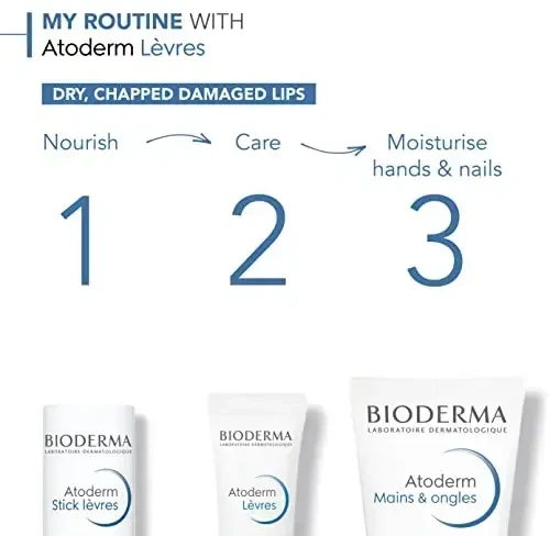Bioderma Atoderm drėkinamasis lūpų balzamas 4 g