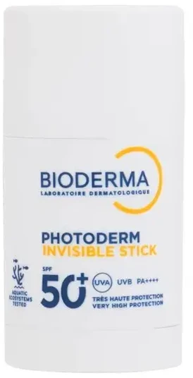 Bioderma Photoderm Invisible Stick SPF 50+ apsauginis veido pieštukas nuo saulės, 8 g