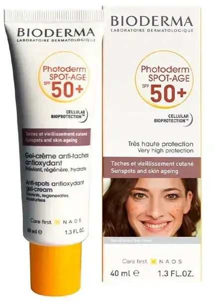 Bioderma Photoderm Spot-Age SPF50+ Anti-Spots Antioxidant Gel-Kreminis, 40 ml