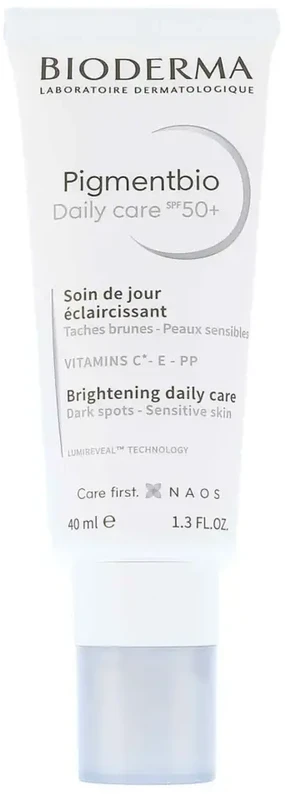 Bioderma Pigmentbio Daily care SPF 50+ Skaistinantis dieninis veido kremas, 40 ml