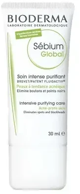 Bioderma Sébium Global kremas nuo spuogų, 30 ml