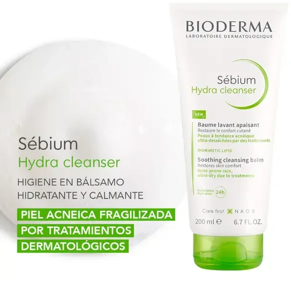 Veido odos prausiklis Bioderma Sebium Hydra, 200 ml