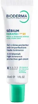 Bioderma SÉBIUM KERATO+ didelio toleravimo gelinis kremas nuo spuogų SPF30 30 ml