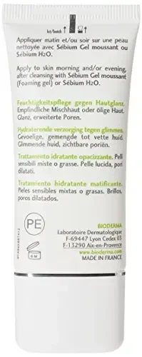 Bioderma Sébium Mat Control Matiškumą suteikiantis ir veido odą lyginantis kremas, 30 ml