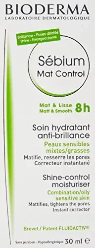 Bioderma Sébium Mat Control Matiškumą suteikiantis ir veido odą lyginantis kremas, 30 ml