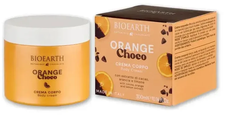 Bioearth Oranžinis Choco Hydrating & Softening Body Kreminis Daily, 300 ml