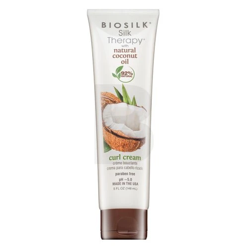 Farouk „Biosilk Silk Therapy“ kokosų aliejaus formavimo kremas garbanotiems plaukams (148 ml)