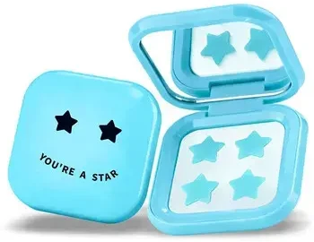 Biovene Mėlynų Pimple Star pleistrų rinkinys su veidrodėliu 32 vnt.