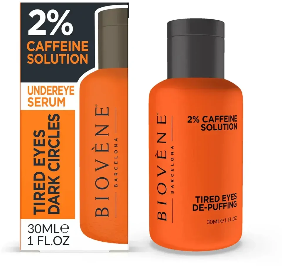 Biovene 2% Caffeine Solution Tired Eyes De-Puffing Serum patinimą mažinantis serumas paakiams, 30 ml