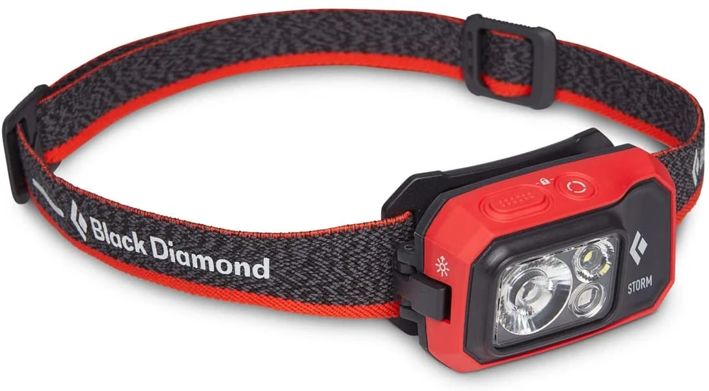 Black Diamond Juodas Diamond Juodas Diamond Storm 450 Juodas, Raudona Headband prožektorius