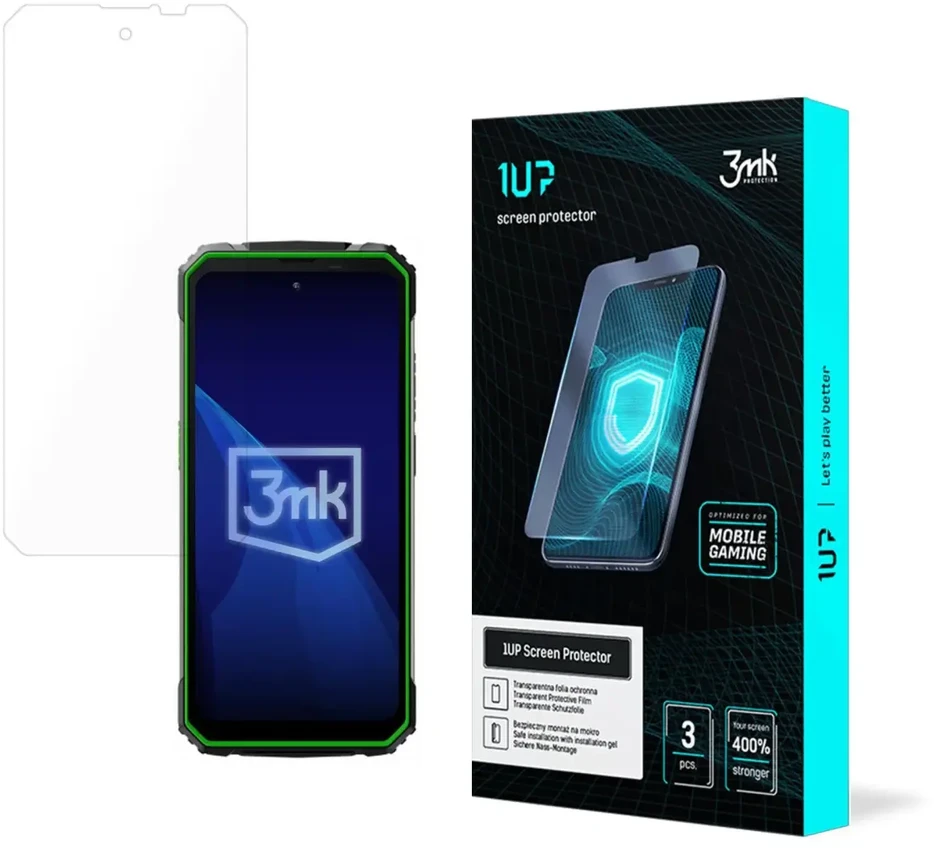 Nėra ką versti – tekstas jau lietuviškas. Tai gamintojo pavadinimas „3Mk Protection" ir prekės ženklo/modelio pavadinimas „Blackview BV8100 - 3mk 1UP".