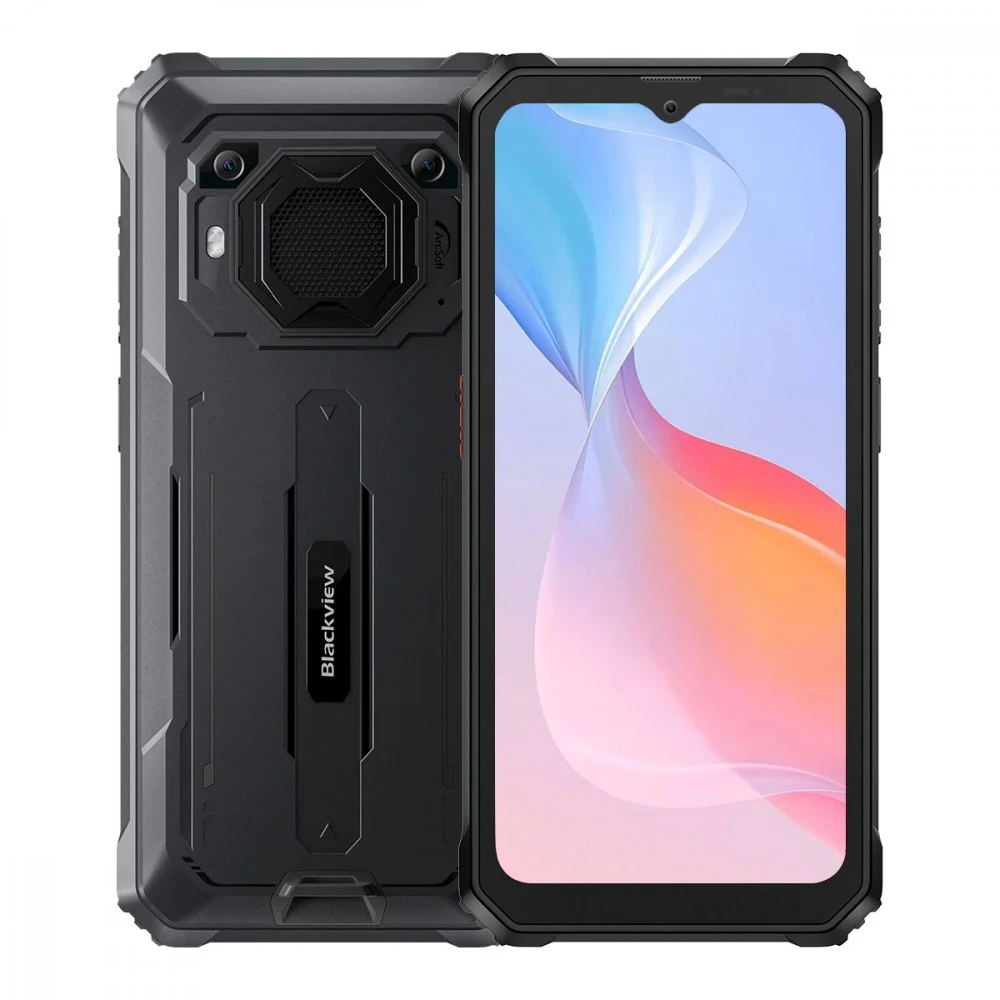 Blackview BV6200Pro 6.56" HD+ Helip P35 (aštuonių branduolių 2.3Ghz) 6GB + 128GB DS TF kortelė (1Tb maks.) CAM 8+13+0.3MP 13000mAh IP68 ir IPK69 MIL-SPEC 810H 18W atvirkštinis įkrovimas NFC pirštų atspaudų skaitytuvas Android 13 Juodas